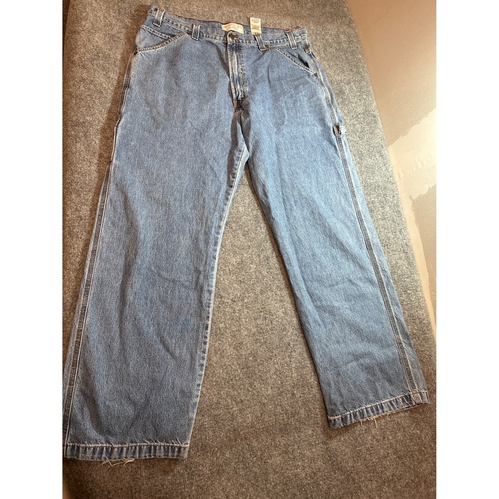 Levi Strauss Signature Carpenter Baggy Jeans Men's 30x32 Blue Denim